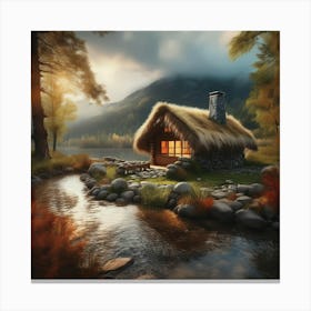 Cabin In The Woods 15 Canvas Print