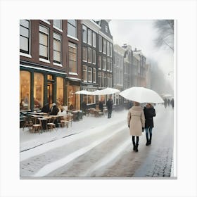 Winter In Amsterdam Canvas Print