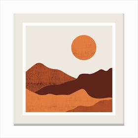 Sunset In The Desert Canvas Print