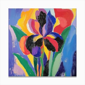 Irises in Matisse Style 2 Canvas Print