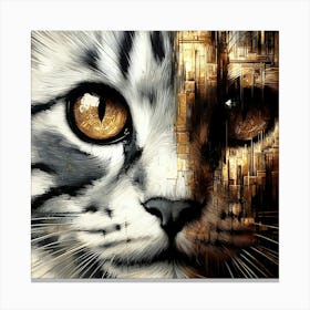 Cat's Eye With Gold Touch Canvas Print