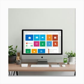 A Photo Of A Computer Desktop With Several Icons O (3) Canvas Print