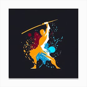 Samurai Warrior - Bo Staff - Wushu - Martial Arts 19 Canvas Print