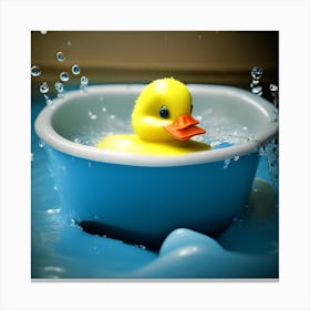 Duck In A Tub Canvas Print