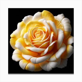 Lemon Rose Canvas Print