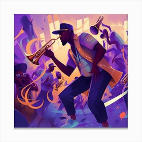 Jazz Music Illustration Canvas Print