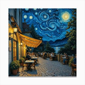 Cafe Terrace At Night, Van Gogh 1 Canvas Print