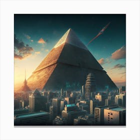 Pyramid City Canvas Print