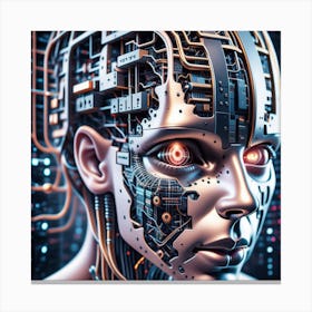 Cyborg Woman 104 Canvas Print