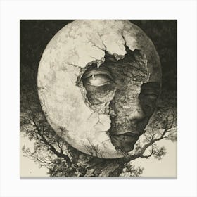 Moon In The Tree Canvas Print