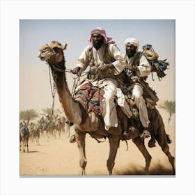 Leonardo Diffusion A Picture Of A Muslim Fighter Riding A Came 0 Canvas Print