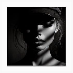Portrait Of A Woman In A Hat 6 Canvas Print