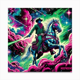 Cowboy In Space Canvas Print