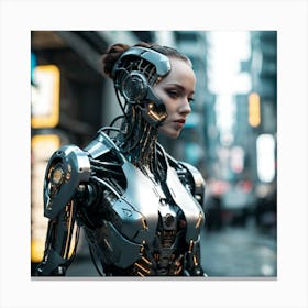 Futuristic Woman Canvas Print