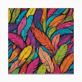 Colorful Feathers 4 Canvas Print