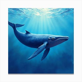 Whale In The Ocean 2 Canvas Print