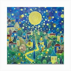 Moonlight Road Canvas Print