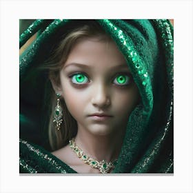 Emerald Eyes 1 Canvas Print