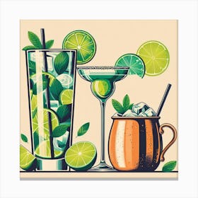 Elegant Drinks Canvas Print