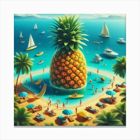 Pineapple Island 1 Canvas Print