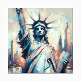 Statue Of Liberty -Painting Canvas Print