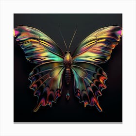 Psychedelic Colourful Butterfly Canvas Print