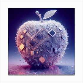 Apple With Circuit Board Canvas Print