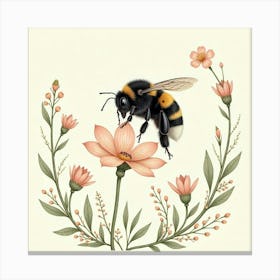 William Morris Bee Vintage Art Print (10) Canvas Print