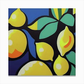 Matisse Inspired Abstract Lemons 2 Canvas Print