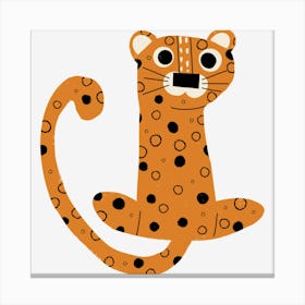 Cute Funny Cheetah Canvas Print