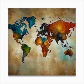 World Map 15 Canvas Print