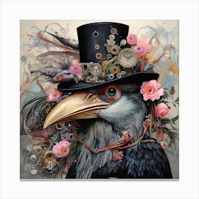 Crow Punk Canvas Print