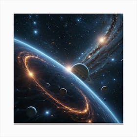 Planets In Space 2 Canvas Print