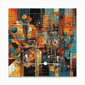 Abstract Painting Expressionism Geometric Creativity Artwork Canvas Print