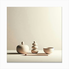 Zen Bowls Canvas Print