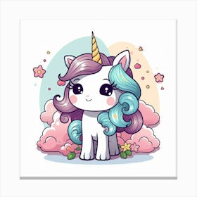 Cute Unicorn 406 Canvas Print