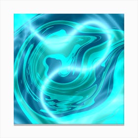 Blue Lightning Swirls Canvas Print