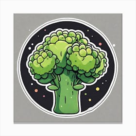 Broccoli In Space Canvas Print