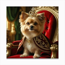 Leonardo Phoenix 10 A Regal Smallbreed Dog With A Fluffy Golde 0 Leinwandbild