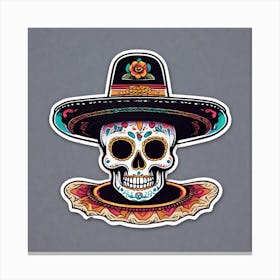 Day Of The Dead Skull 38 Canvas Print