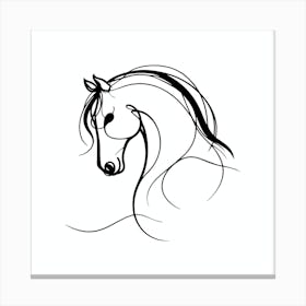 Horse Line Art 04 Canvas Print