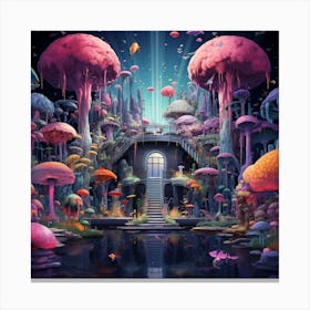 Mushroom Forest Canvas Print