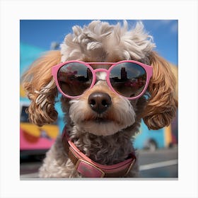 Dog In Sunglasses 3 Canvas Print