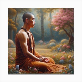 Buddha In The Forest 3 Canvas Print