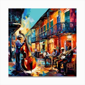 Jazz Musicians In New Orleans 1 Canvas Print