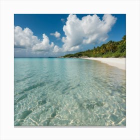 Beach In The Maldives Canvas Print