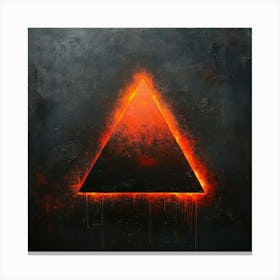 Triangle Of Fire Art Canvas Print