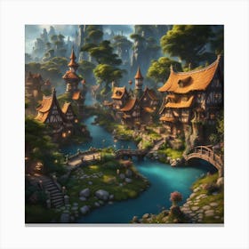 Fantasy Village Canvas Print