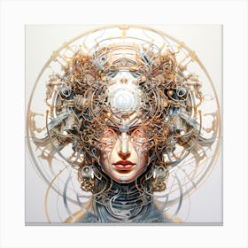 Cybernetic woman Canvas Print