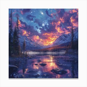 Sunset In The Mountains 12 Canvas Print